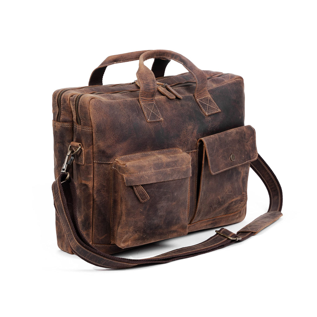 18 Inch Leather Laptop Messenger Bag U867