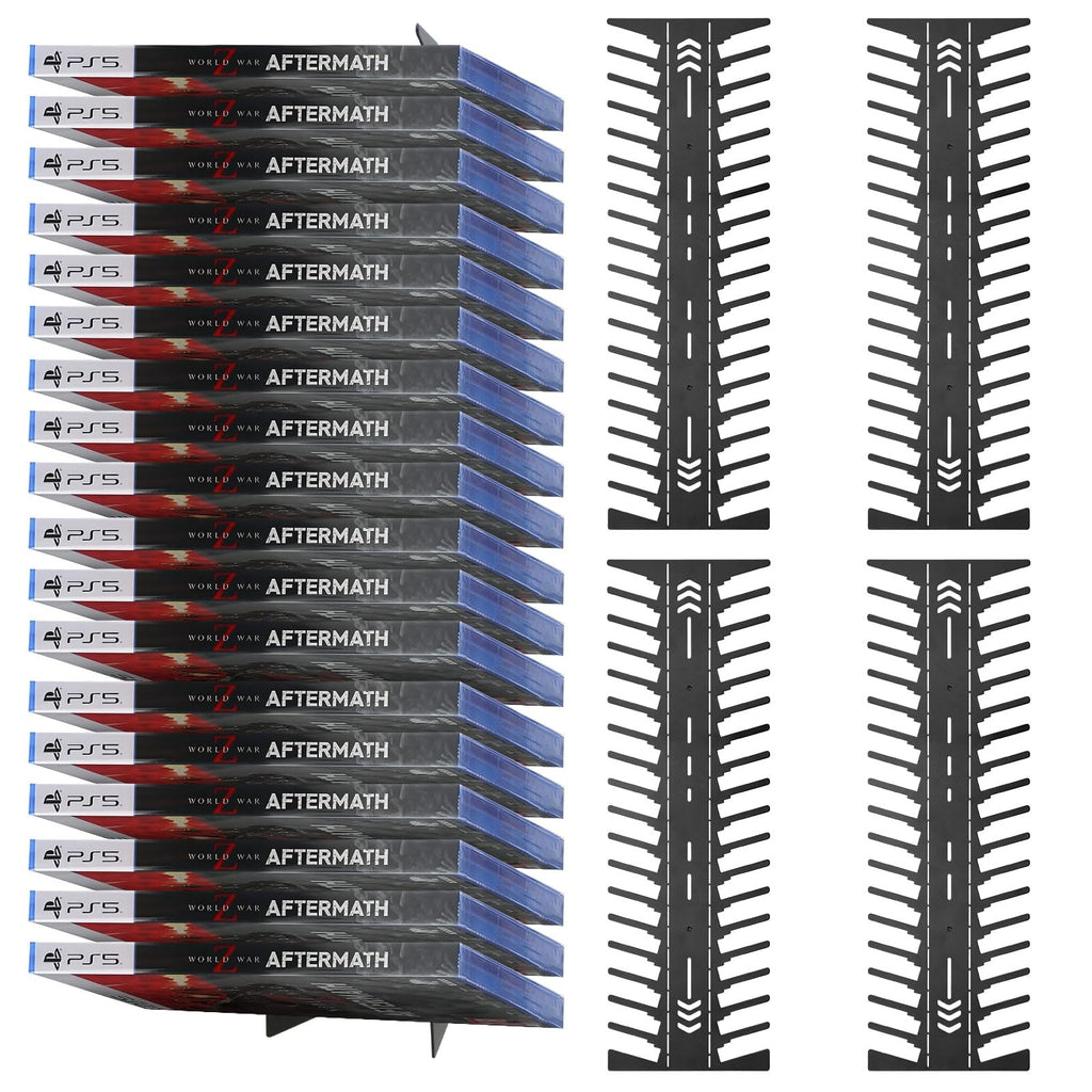 4-Pack Wall Mount Metal DVD Rack Holds 72 Games F912