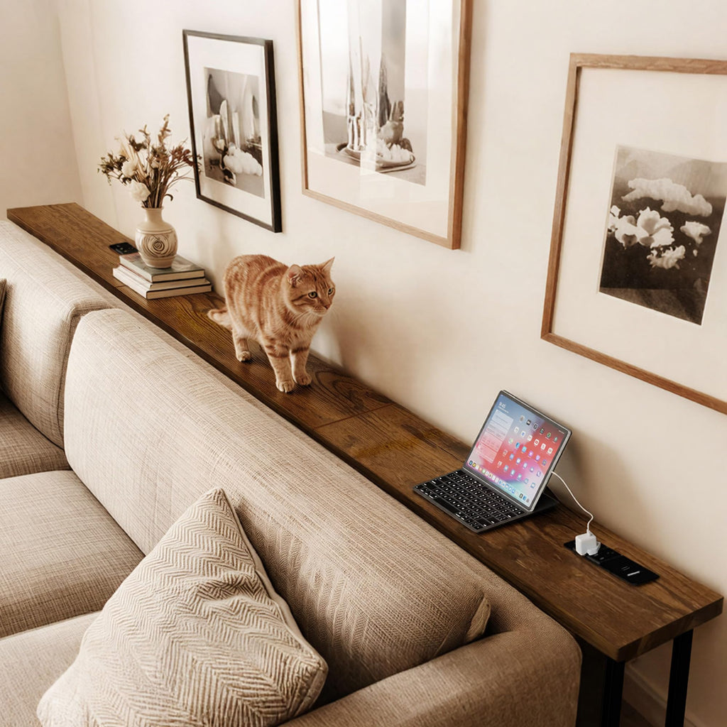 102 Inch Narrow Sofa Table with Power Outlets S93762