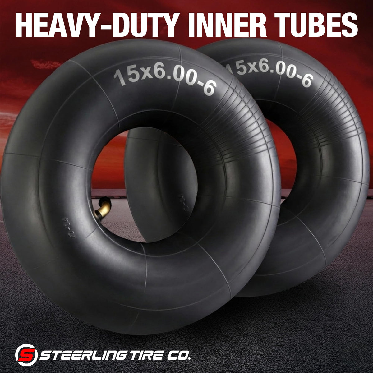 15x6.00-6" Inner Tubes, 2 Pack with TR-13 Straight Valve Stem U45215