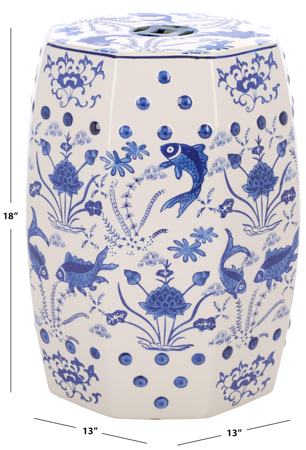 Blue Ceramic Garden Stool R327