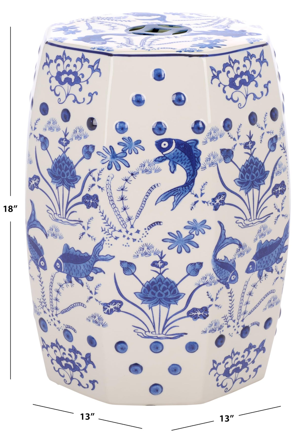 Blue Ceramic Garden Stool R327
