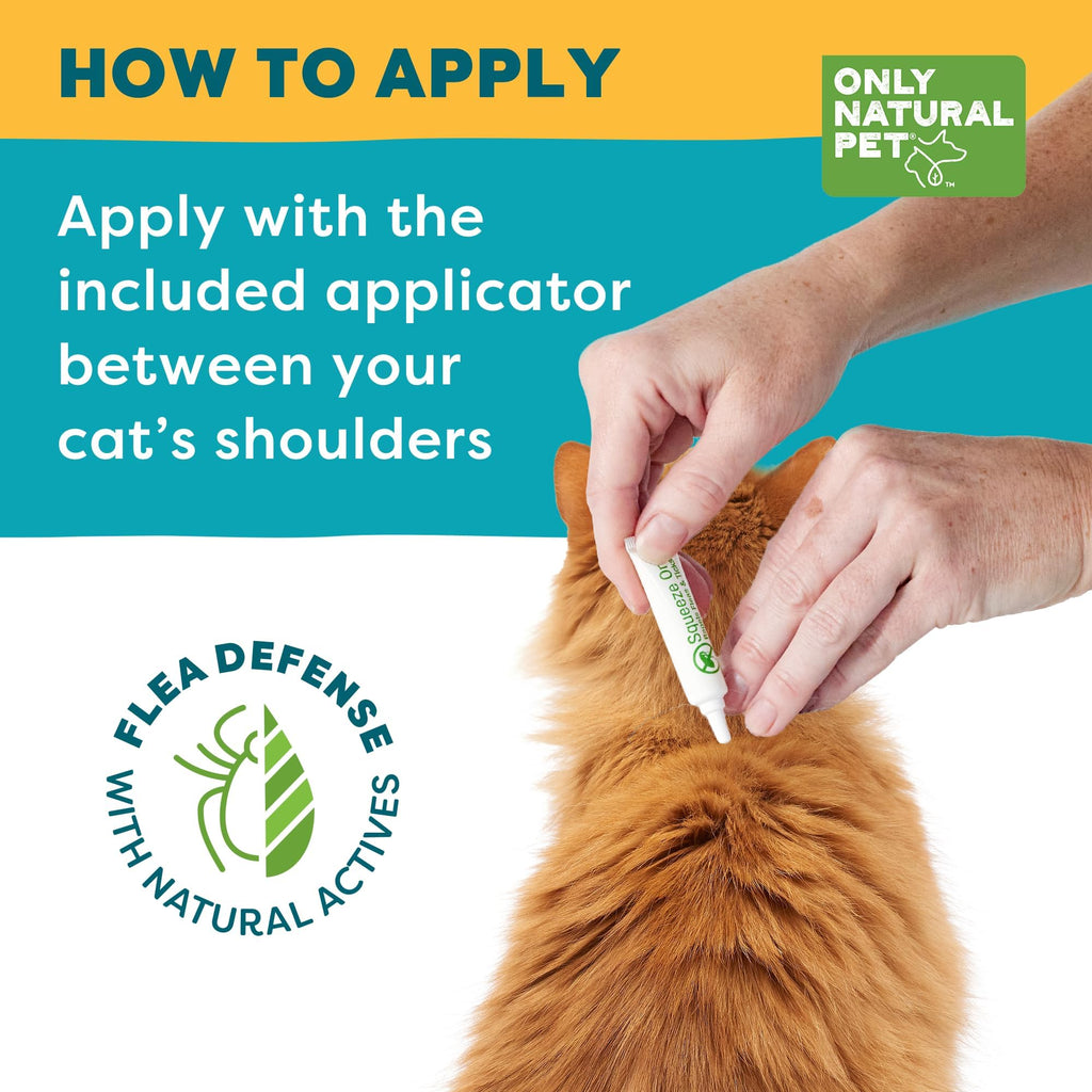 Natural Flea and Tick Prevention for Cats Squeeze-On Drops A740133