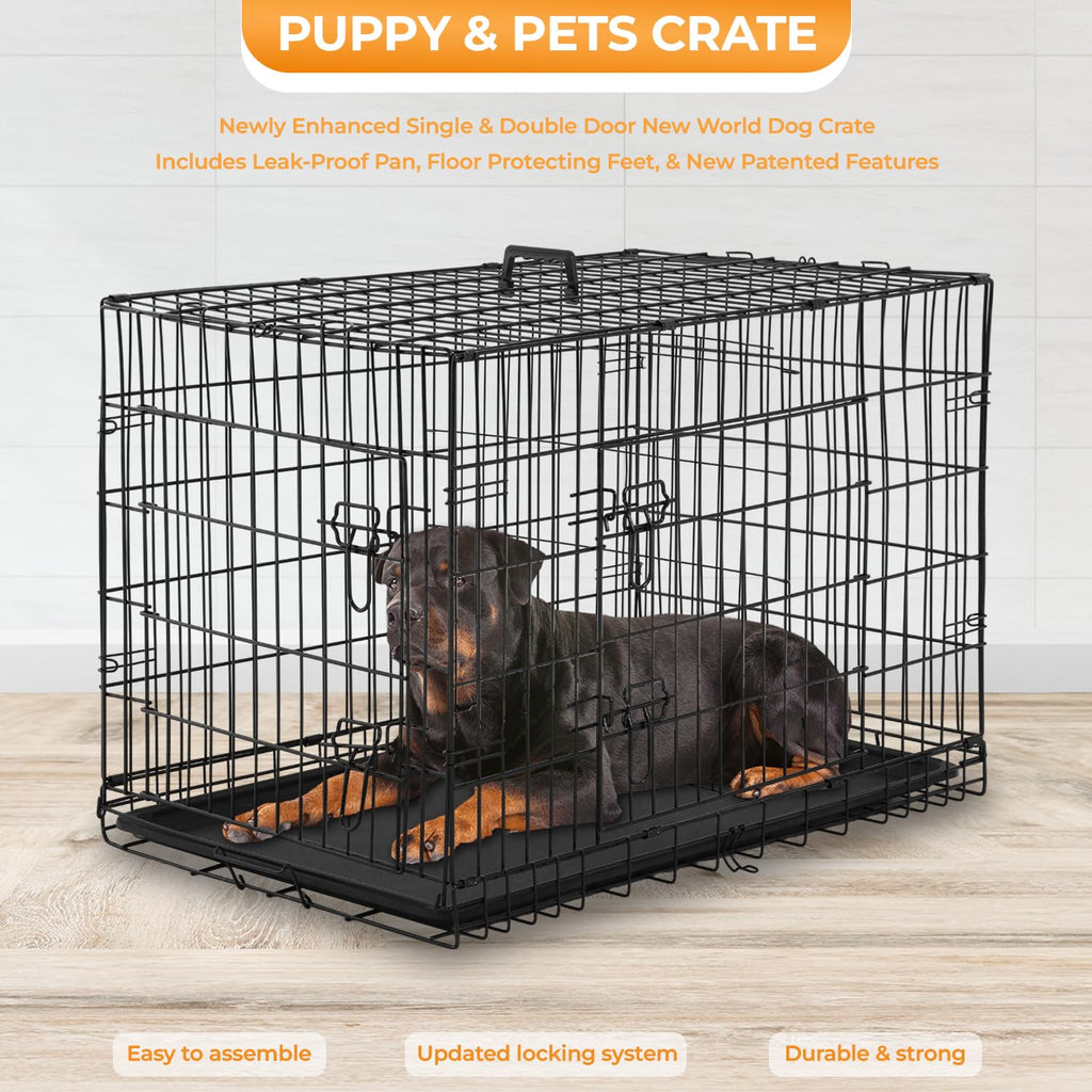 48 Inch Black Dog Crate E11512