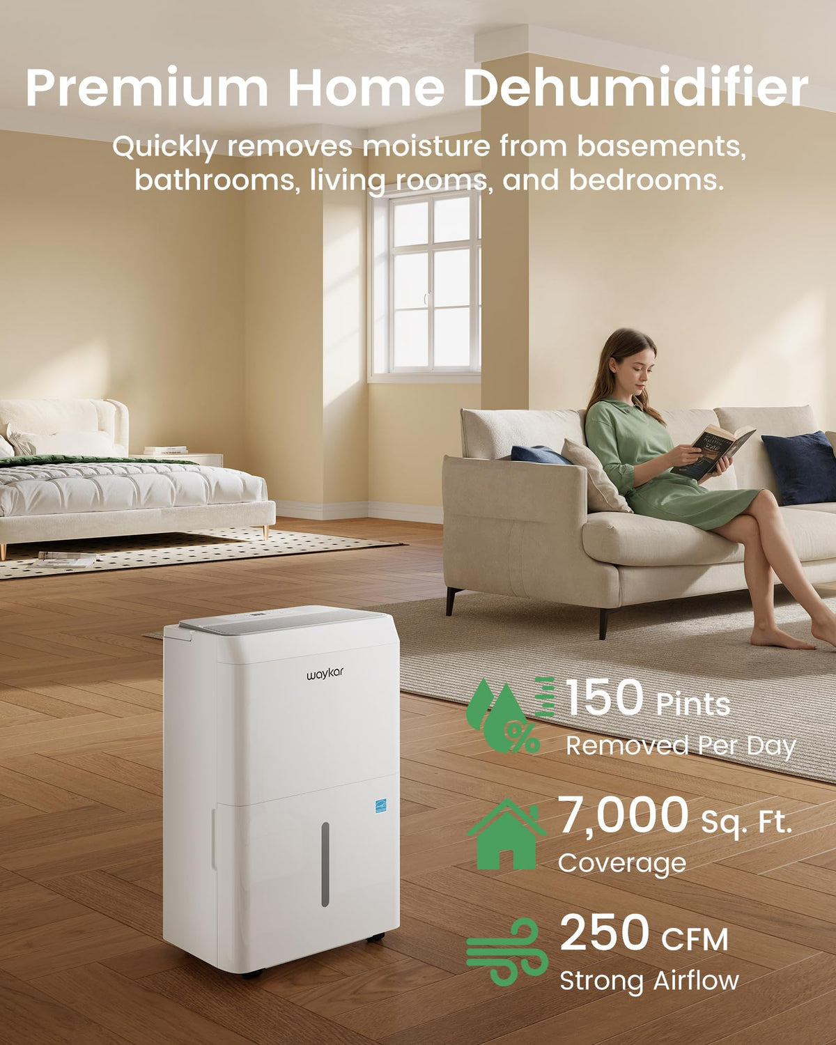 150 Pint Dehumidifier with Pump J40266