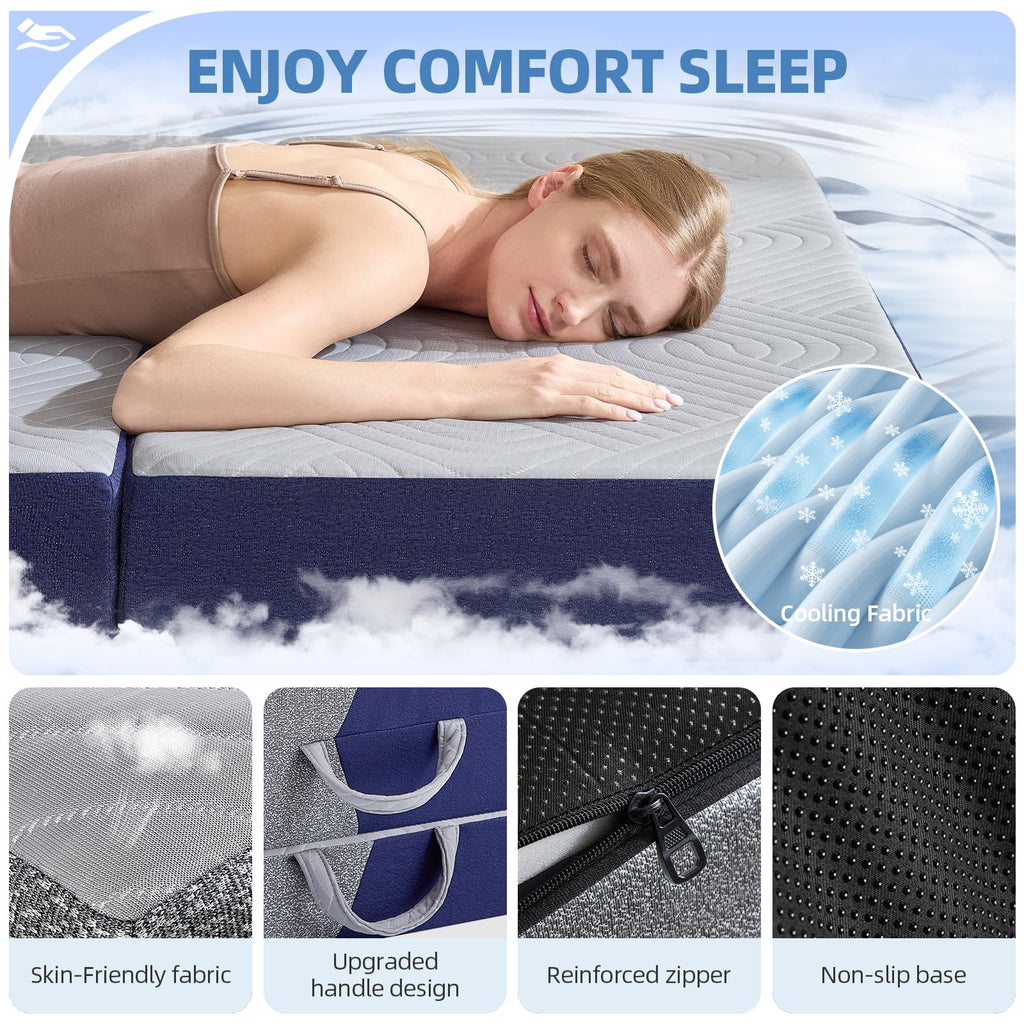 6 Inch Cooling Memory Foam Foldable Mattress Twin Size F515095