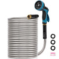 Metal Garden Hose 100 ft x 5/8 in Stainless Steel Non Expandable Kink Resistant L44244