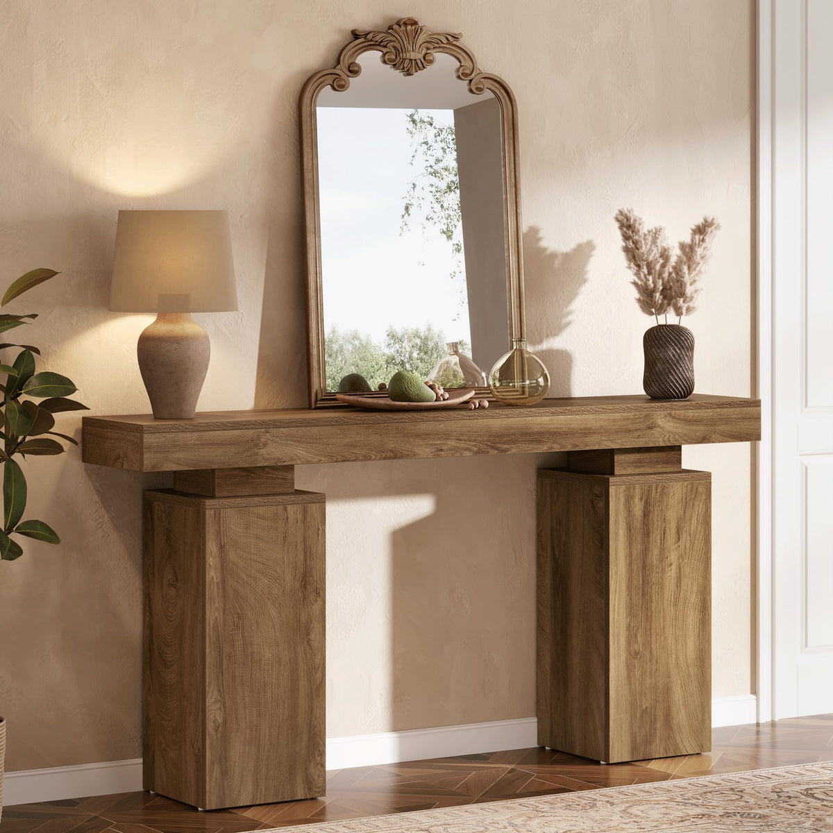 63-Inch Farmhouse Console Table X89385