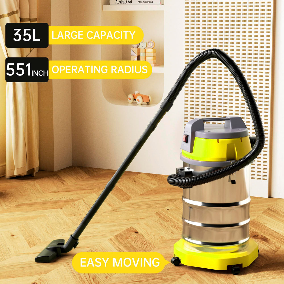 10 Gallon 8 Peak Hp Wet/Dry Shop Vacuum with Attachments S68643