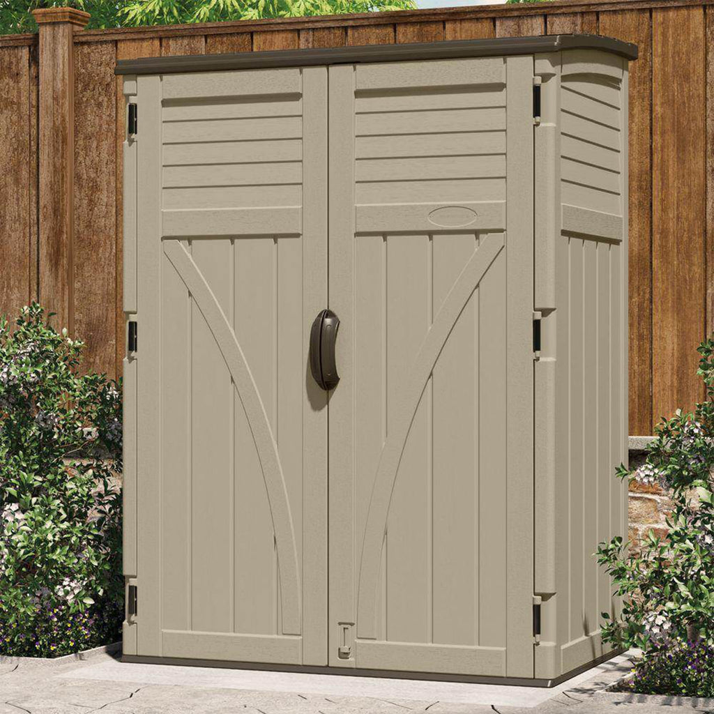 Water Resistant Resin Vertical Outdoor Storage Shed 54 cu. ft. H4630