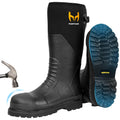 Steel Toe Rubber Work Boots with Steel Shank W938090