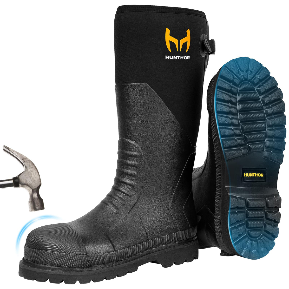 Steel Toe Rubber Work Boots with Steel Shank W938090