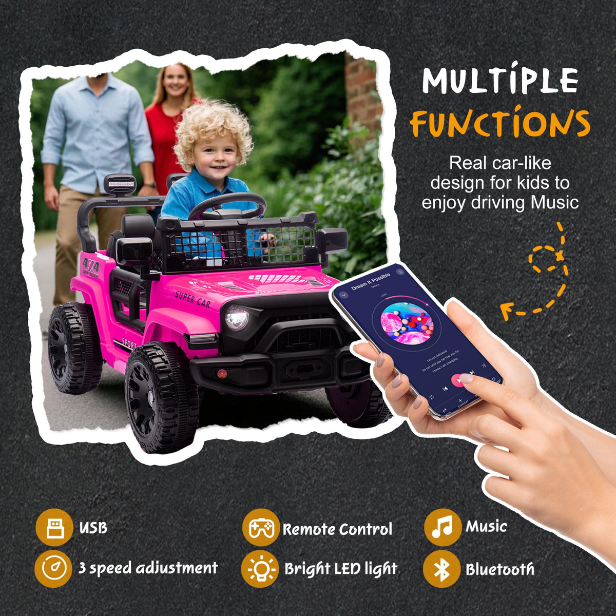 24V One Seat Ride On Toys with Remote Control L92564