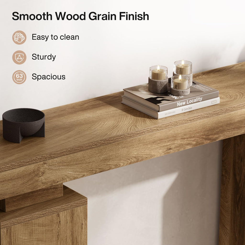 63-Inch Farmhouse Console Table X89385
