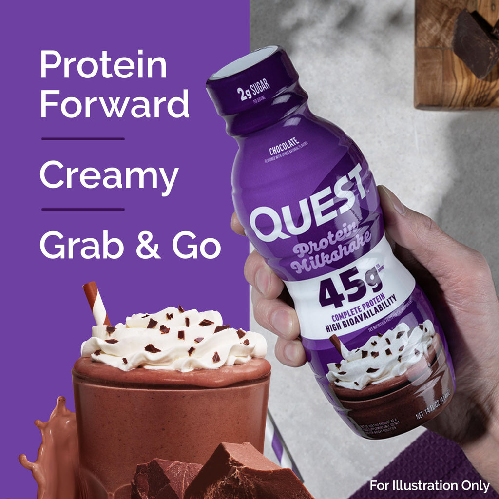 Chocolate Protein Shake, 45g Protein, 12 Count D976