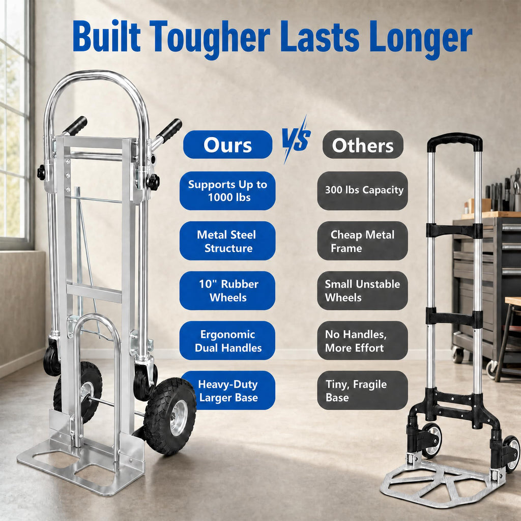 4 in 1 Stainless Steel Folding Hand Truck Dolly Y7303