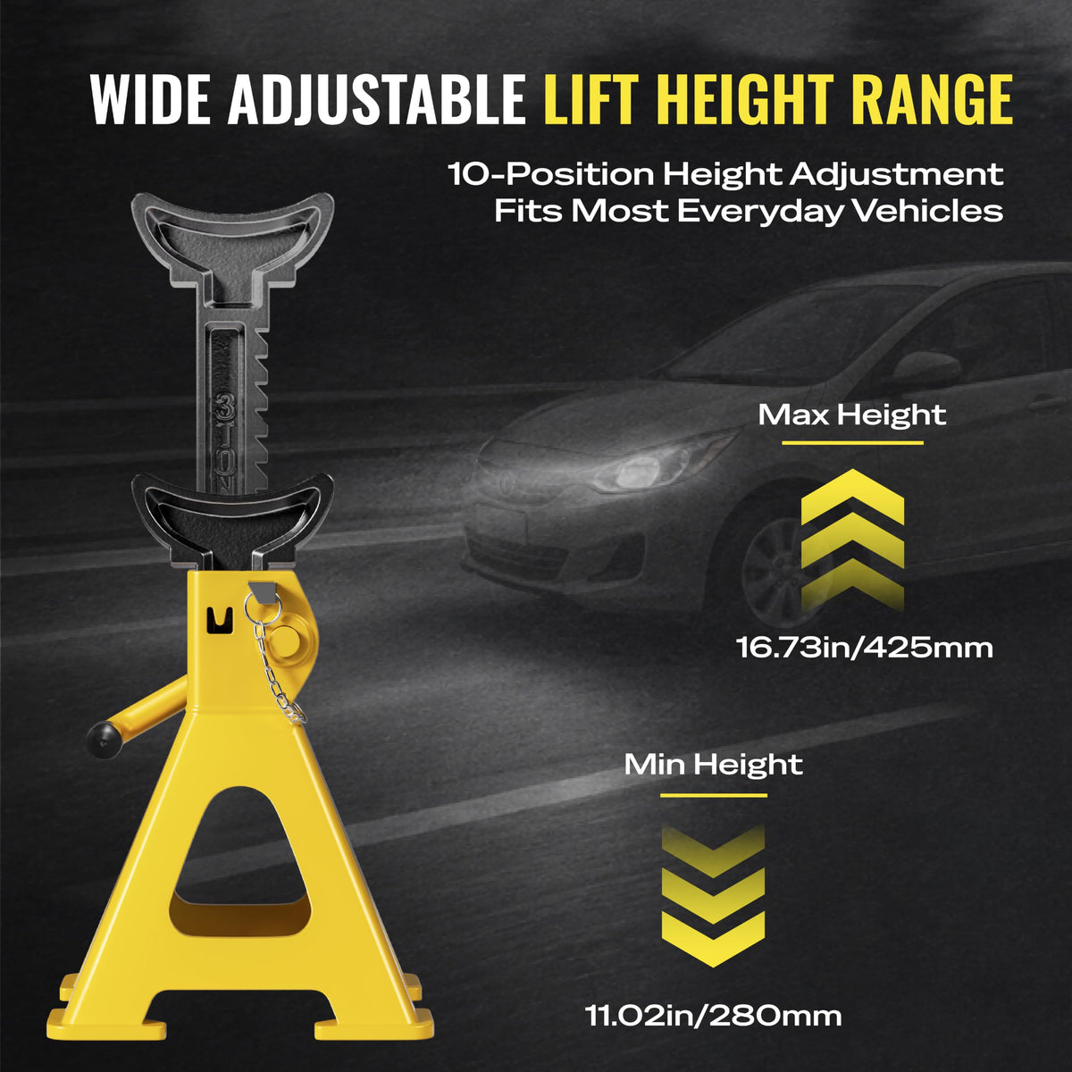 3 Ton Heavy Duty Jack Stands 1 Pair U482511
