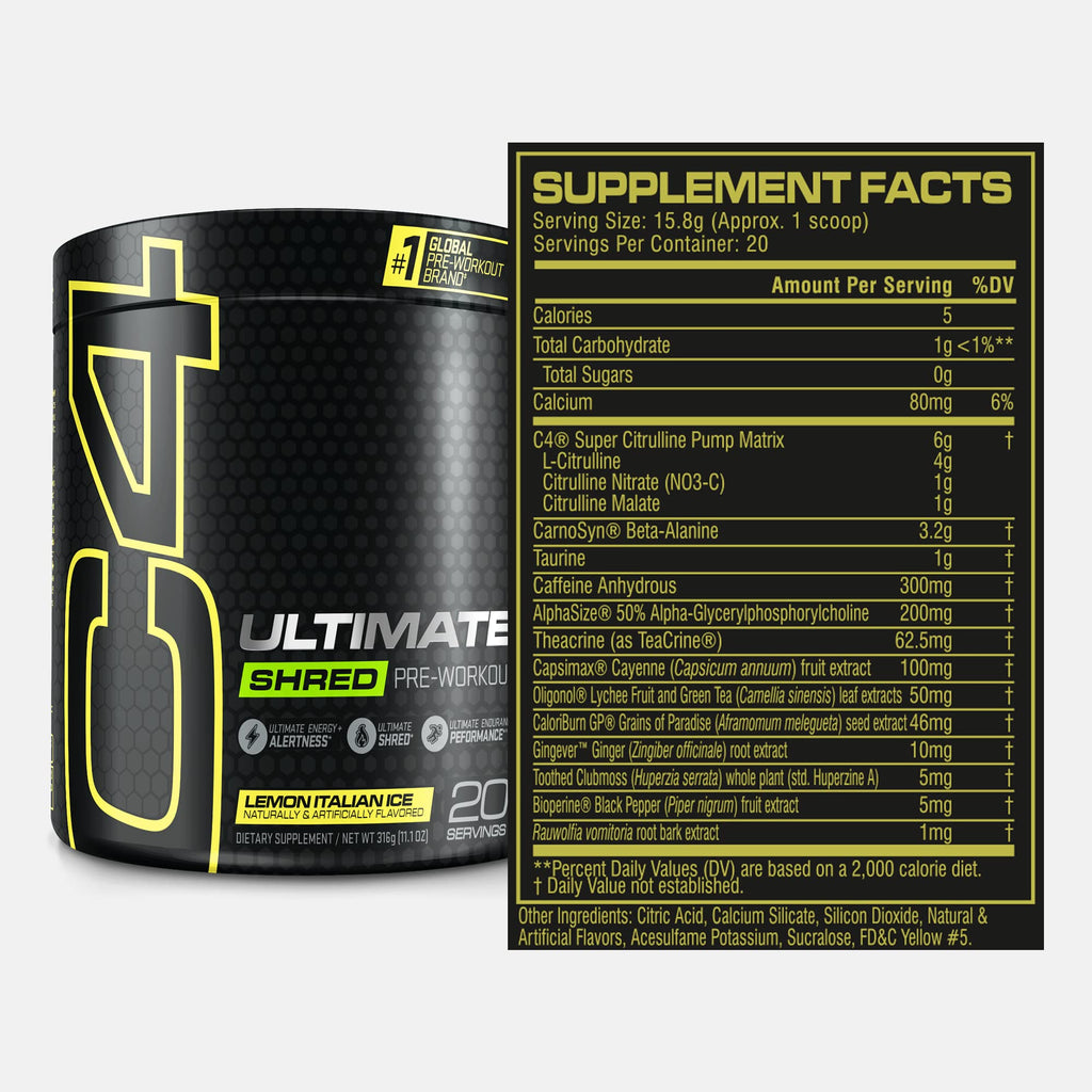Pre Workout Powder Fat Burner Supplement With Ginger Root Extract 20 Servings K907039