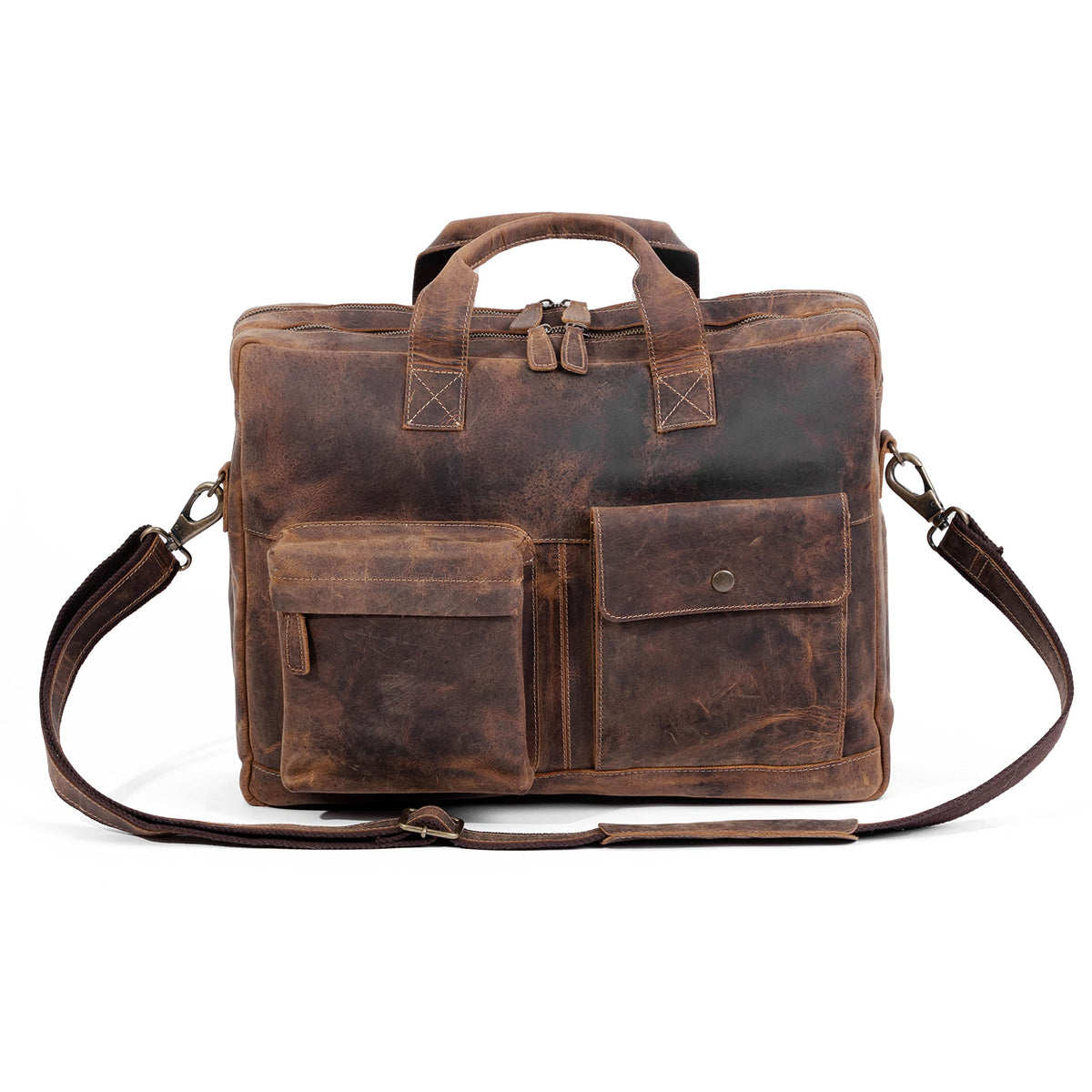 18 Inch Leather Laptop Messenger Bag U867
