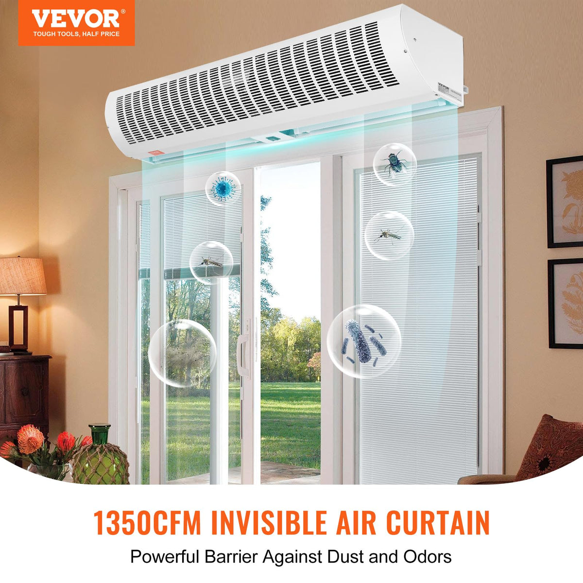 42" 2 Speeds 1350CFM Wall Mounted Indoor Air Curtain U33458