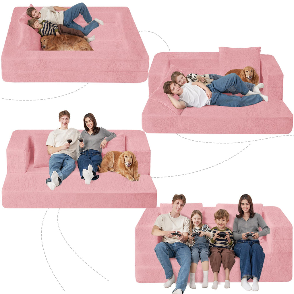 Futon Sofa Bed with Pillow X6387
