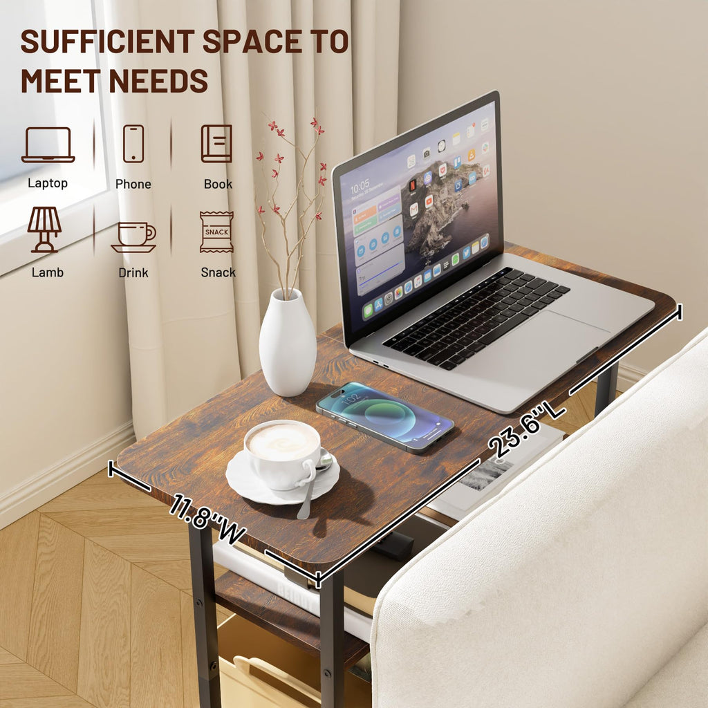 3-Tier Side Table with Storage Tabletop Y509