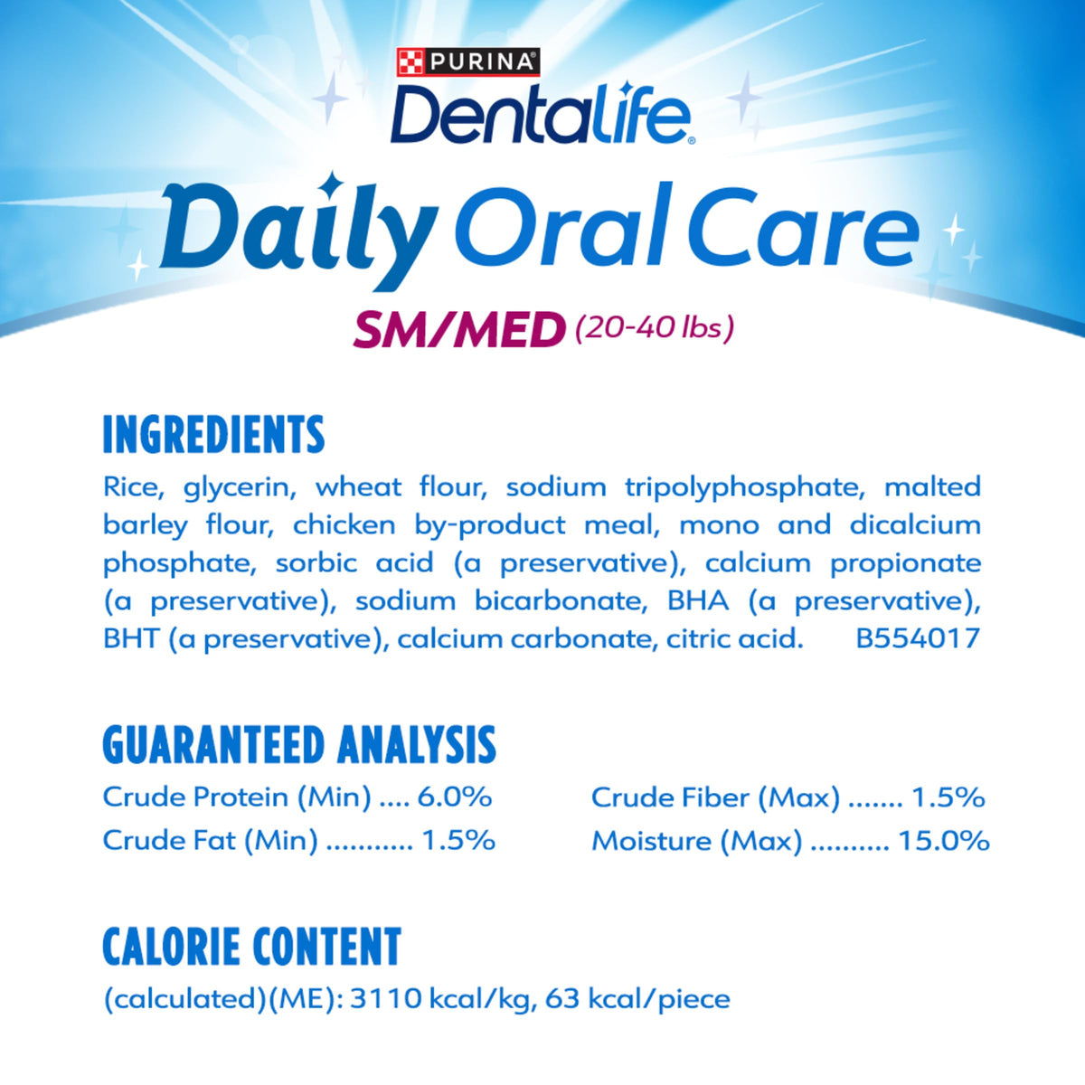Daily Oral Care Dog Treats 40 ct Z69407
