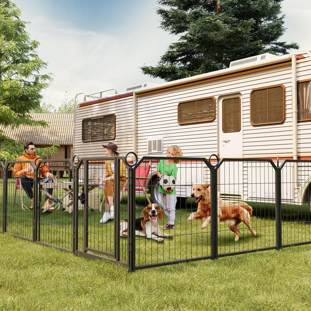 32'' 16 Panels Heavy Duty Metal Dog Playpen P397