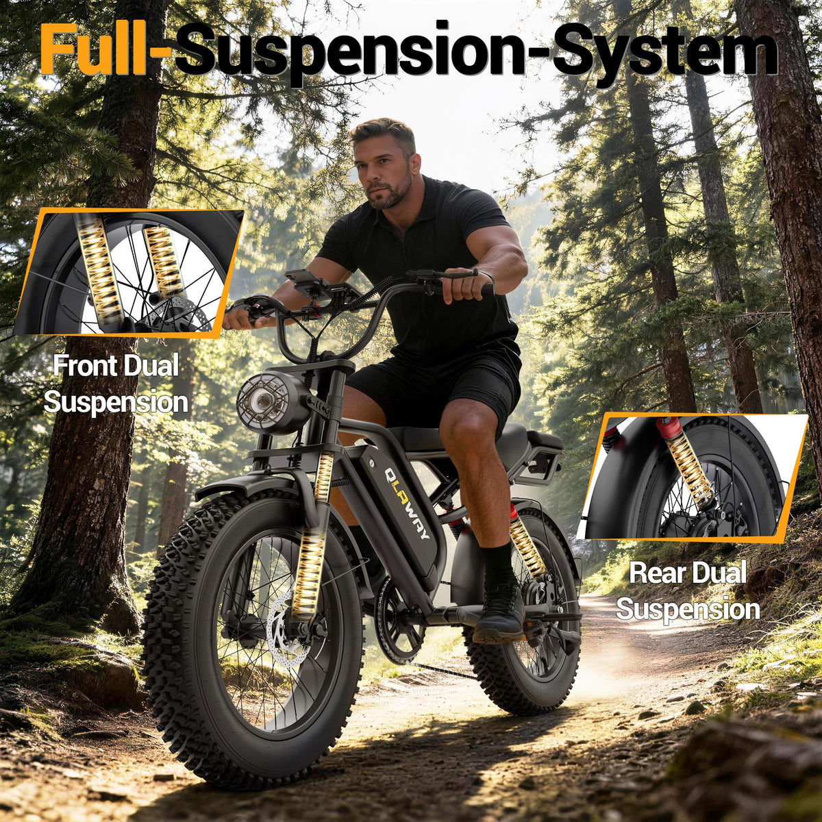 20" Fat Tire 1500W Electric Bike with Removable Battery T5192