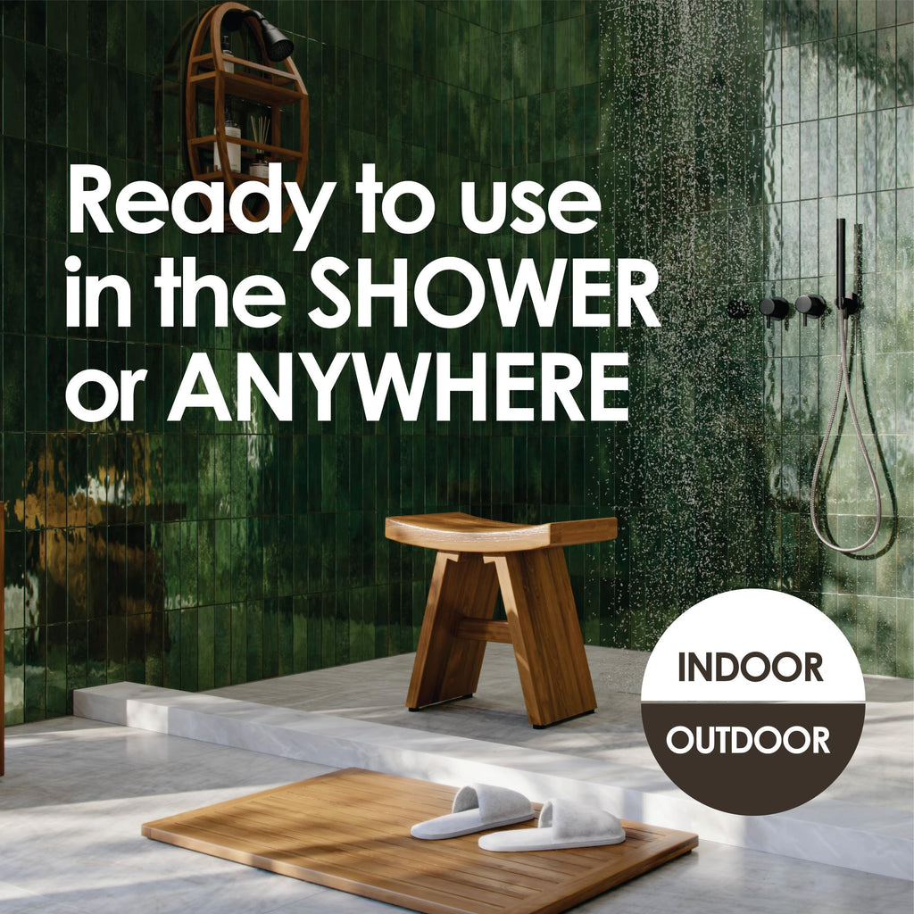 18" Teak Shower Bench E9606