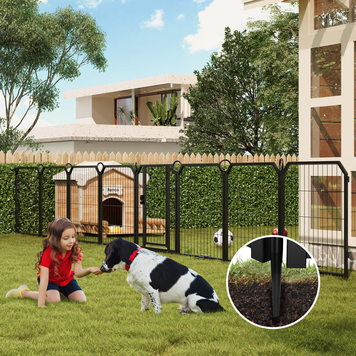32'' 16 Panels Heavy Duty Metal Dog Playpen P397