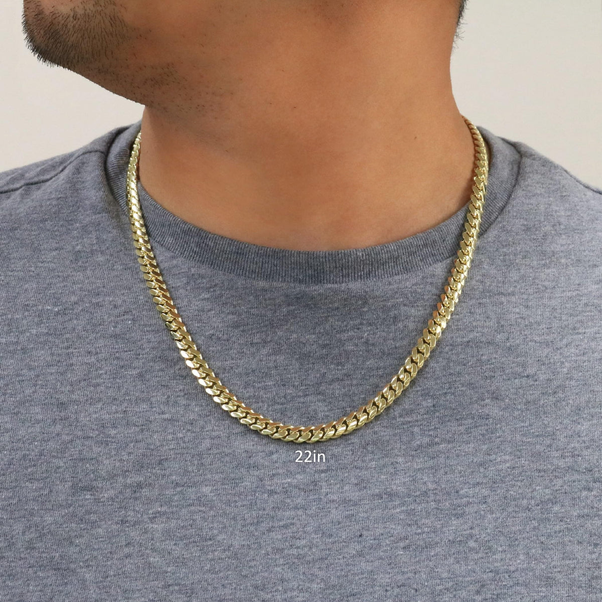 14k Yellow Gold Cuban Link Chain Necklace L89099