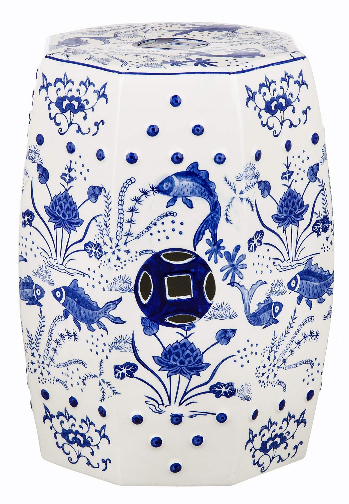 Blue Ceramic Garden Stool R327