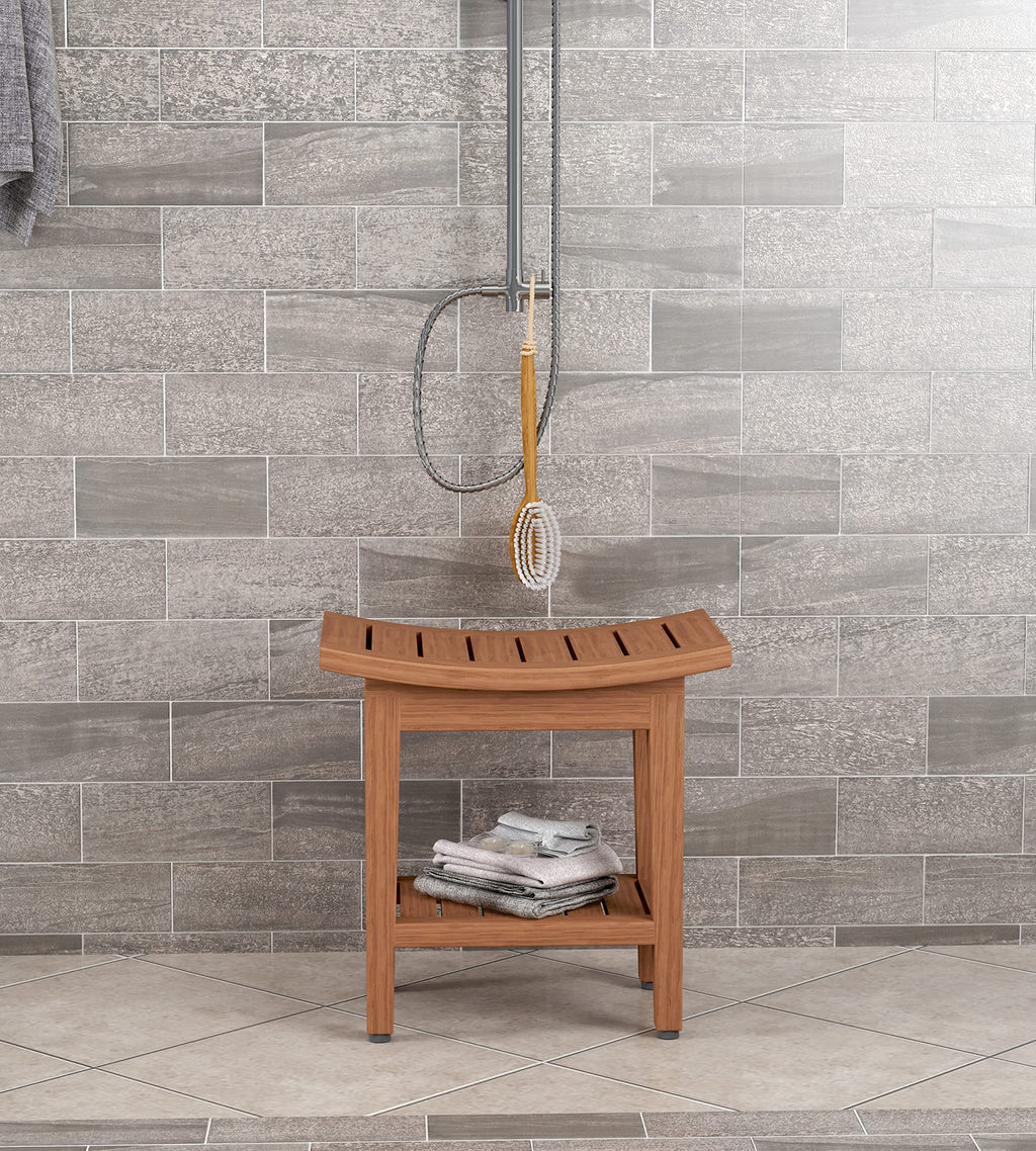 18" Teak Shower Bench E9606