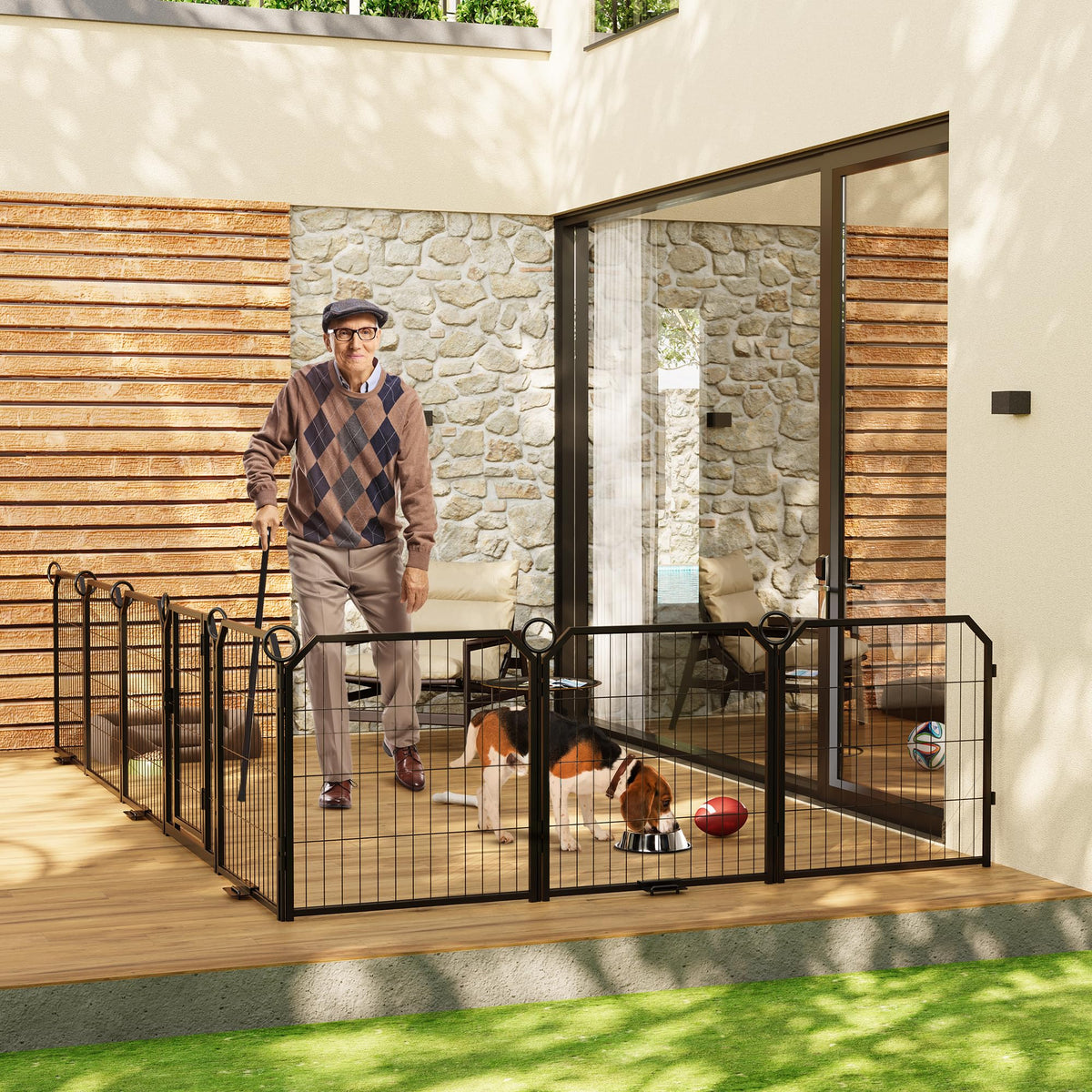 32'' 16 Panels Heavy Duty Metal Dog Playpen P397