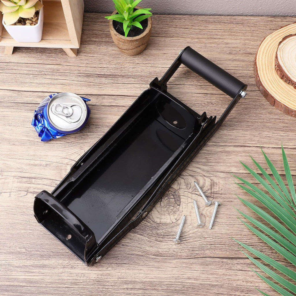 Black Wall Mounted Can Crusher with Bottle Opener Y8351