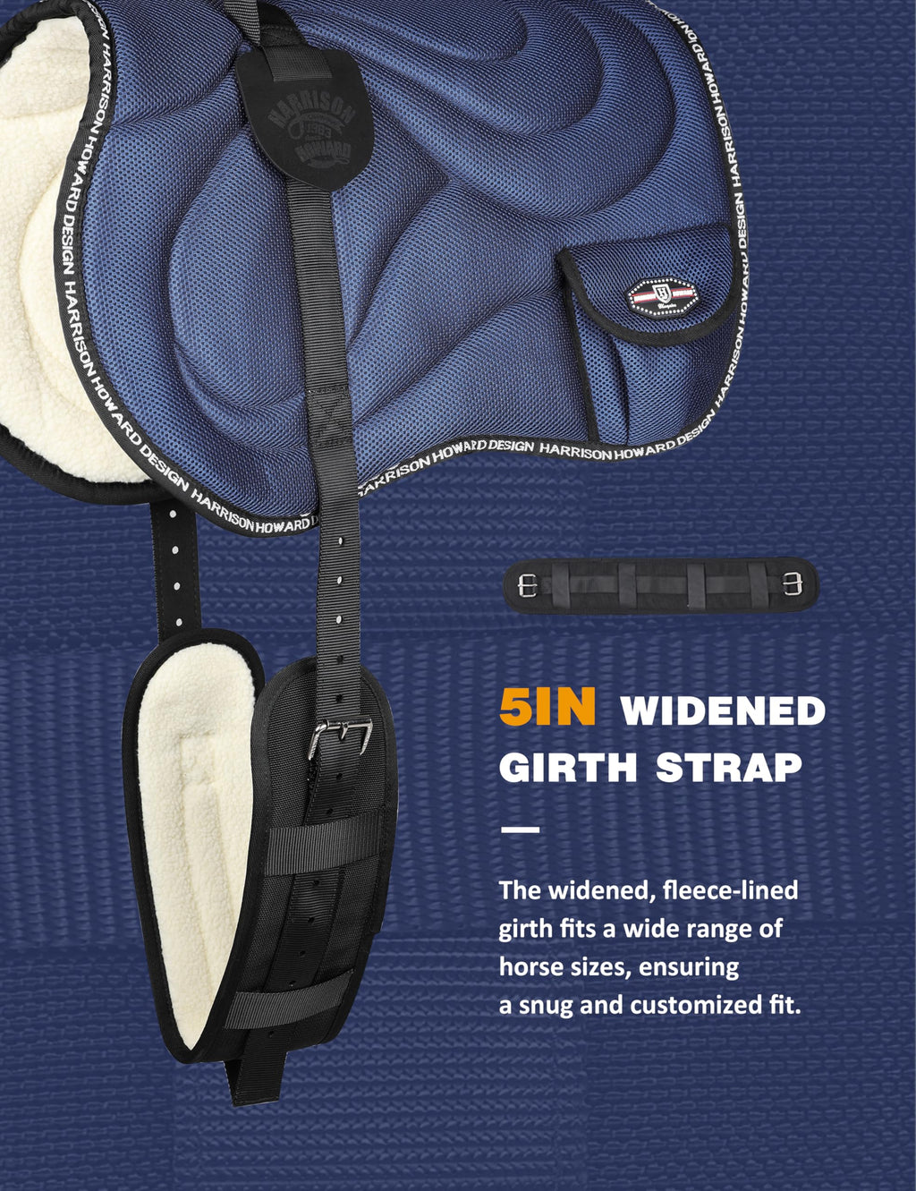Mesh Bareback Horse Riding Pad with Girth W552