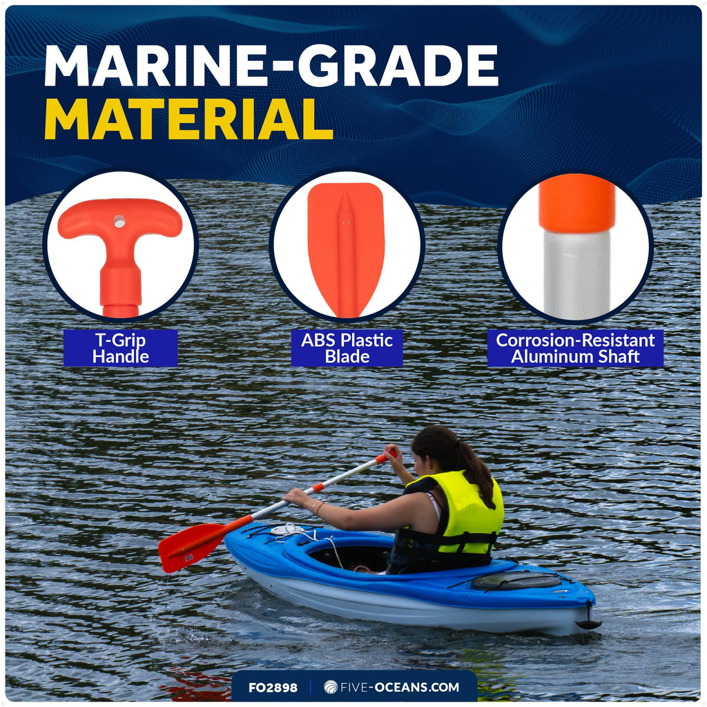 Telescoping Floating Orange Boat Paddle X3027