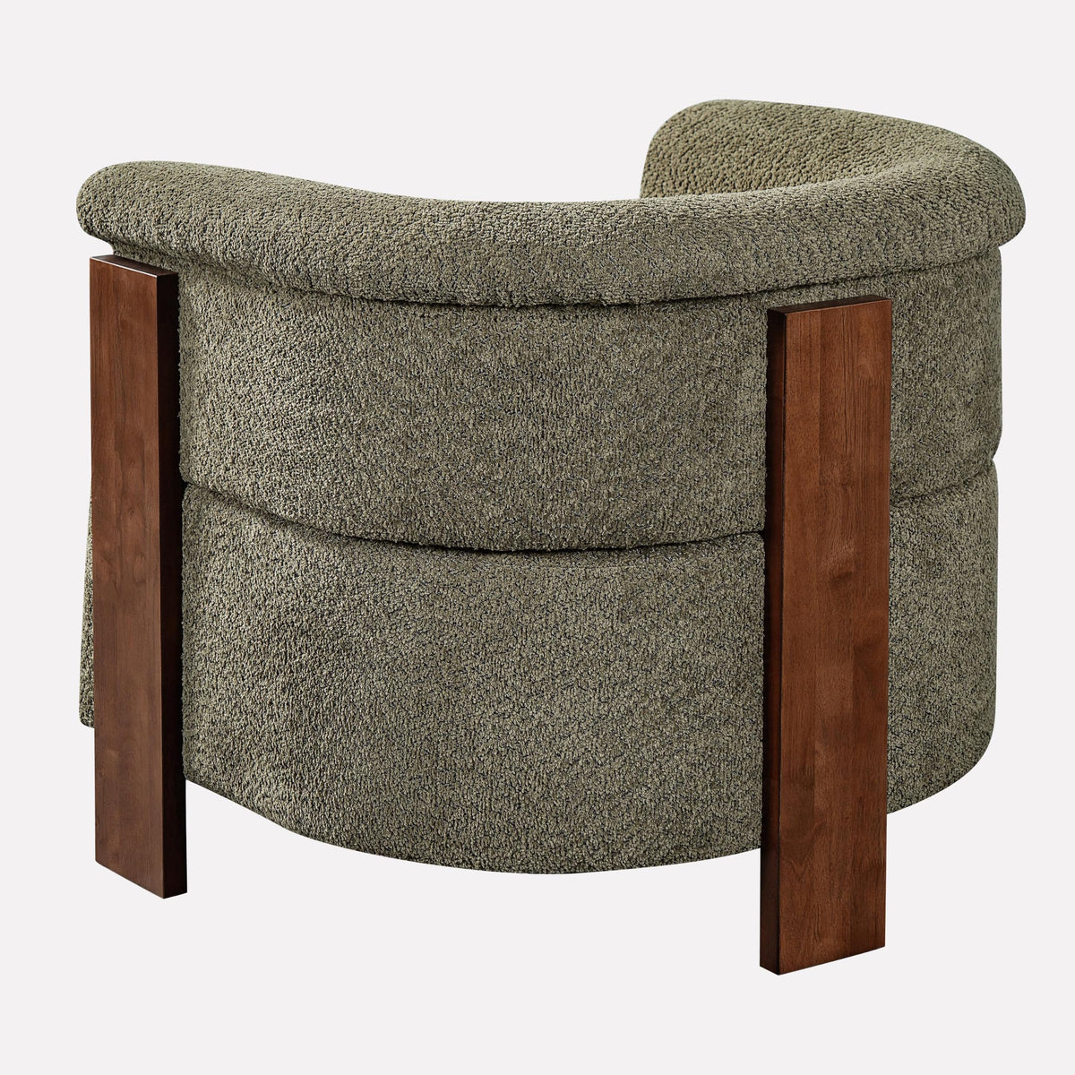 Boucle Upholstered Barrel Chairs Set of 2 W289